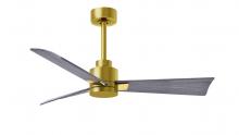  AK-BRBR-BW-42 - Alessandra 3-blade transitional ceiling fan in brushed brass finish with Barn Wood blades. Optimiz