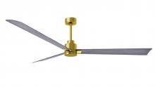  AK-BRBR-BW-72 - Alessandra 3-blade transitional ceiling fan in brushed brass finish with Barn Wood blades. Optimiz