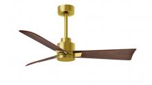  AK-BRBR-WN-42 - Alessandra 3-blade transitional ceiling fan in brushed brass finish with walnut blades. Optimized