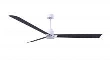  AK-MWH-BK-72 - Alessandra 3-blade transitional ceiling fan in matte white finish with matte black blades. Optimiz