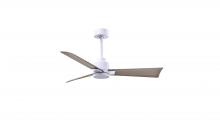  AK-MWH-GA-42 - Alessandra 3-blade transitional ceiling fan in matte white finish with gray ash blades. Optimized