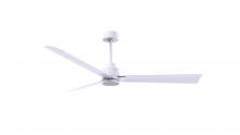  AK-MWH-MWH-56 - Alessandra 3-blade transitional ceiling fan in matte white finish with matte white blades. Optimiz