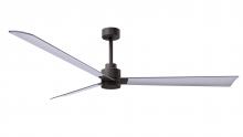  AK-TB-BN-72 - Alessandra 3-blade transitional ceiling fan in textured bronze finish with brushed nickel blades.