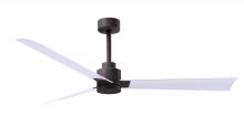  AK-TB-MWH-56 - Alessandra 3-blade transitional ceiling fan in textured bronze finish with matte white blades. Opt