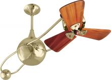  B2K-PB-WD - Brisa 360° counterweight rotational ceiling fan in Polished Brass finish with solid sustainable m