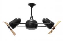 Matthews Fan Company DD-BK-WD - Duplo Dinamico - Rotational Ceiling Fan - Matte Black Finish - Wood Blades
