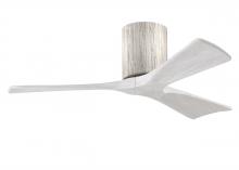  IR3H-BW-MWH-42 - Irene-3H three-blade flush mount paddle fan in Barn Wood finish with 42” solid matte white wood