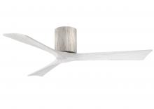  IR3H-BW-MWH-52 - Irene-3H three-blade flush mount paddle fan in Barn Wood finish with 52” solid matte white wood