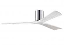  IR3H-CR-MWH-60 - Irene-3H three-blade flush mount paddle fan in Polished Chrome finish with 60” solid matte white