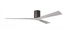  IR3H-TB-BW-72 - Irene-3H three-blade flush mount paddle fan in Textured Bronze finish with 72” solid barn wood t