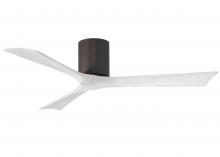  IR3H-TB-MWH-52 - Irene-3H three-blade flush mount paddle fan in Textured Bronze finish with 52” solid matte white