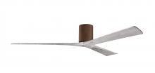  IR3H-WN-BW-72 - Irene-3H three-blade flush mount paddle fan in Walnut finish with 72” solid barn wood tone blade