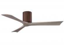  IR3H-WN-GA-52 - Irene-3H three-blade flush mount paddle fan in Walnut finish with 52” Gray Ash tone blades. 