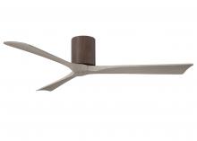  IR3H-WN-GA-60 - Irene-3H three-blade flush mount paddle fan in Walnut finish with 60” Gray Ash tone blades. 