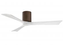  IR3H-WN-MWH-52 - Irene-3H three-blade flush mount paddle fan in Walnut finish with 52” solid matte white wood bla