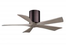  IR5H-BB-GA-42 - Irene-5H three-blade flush mount paddle fan in Brushed Bronze finish with 42” Gray Ash  tone bla