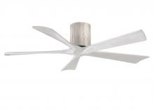  IR5H-BW-MWH-52 - Irene-5H five-blade flush mount paddle fan in Barn Wood finish with 52” solid matte white wood b