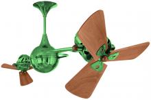  IV-GREEN-WD - Italo Ventania 360° dual headed rotational ceiling fan in Esmeralda (Green) finish with solid sus