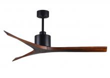  MW-BK-WA-60 - Mollywood 6-speed contemporary ceiling fan in Matte Black finish with 60” solid walnut tone blad