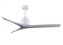  MW-MWH-BW-60 - Mollywood 6-speed contemporary ceiling fan in Matte White finish with 60” solid barn wood tone b