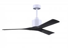  NK-MWH-BK-52 - Nan 6-speed ceiling fan in Matte White finish with 52” solid matte black wood blades