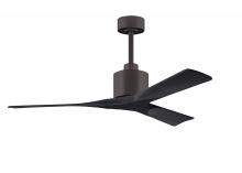  NK-TB-BK-52 - Nan 6-speed ceiling fan in Textured Bronze finish with 52” solid matte black wood blades