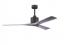  NK-TB-BW-60 - Nan 6-speed ceiling fan in Textured Bronze finish with 60” solid barn wood tone wood blades