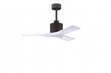  NK-TB-MWH-42 - Nan 6-speed ceiling fan in Textured Bronze finish with 42” solid matte white wood blades