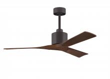  NK-TB-WA-52 - Nan 6-speed ceiling fan in Textured Bronze finish with 52” solid walnut tone wood blades