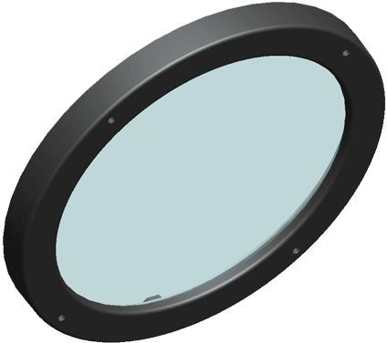 DECORATIVE LENS & DOOR FRAME REPLACEMENT GNLED BLACK WITH FROSTED LENS