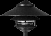 LANDSCAPE 1220 LUMENS LAWN LIGHT 3 TIER 10 INCHES TOP 75W MAX BLACK