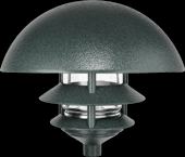  LLD3VG - LANDSCAPE 1220 LUMENS LAWN LIGHT DOME 3 TIER INCANDESCENT DESCENT VERDE GREEN