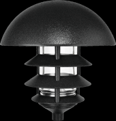  LLD4B - LANDSCAPE 1650 LUMENS LAWN LIGHT DOME 4 TIER INCANDESCENT DESCENT BLACK