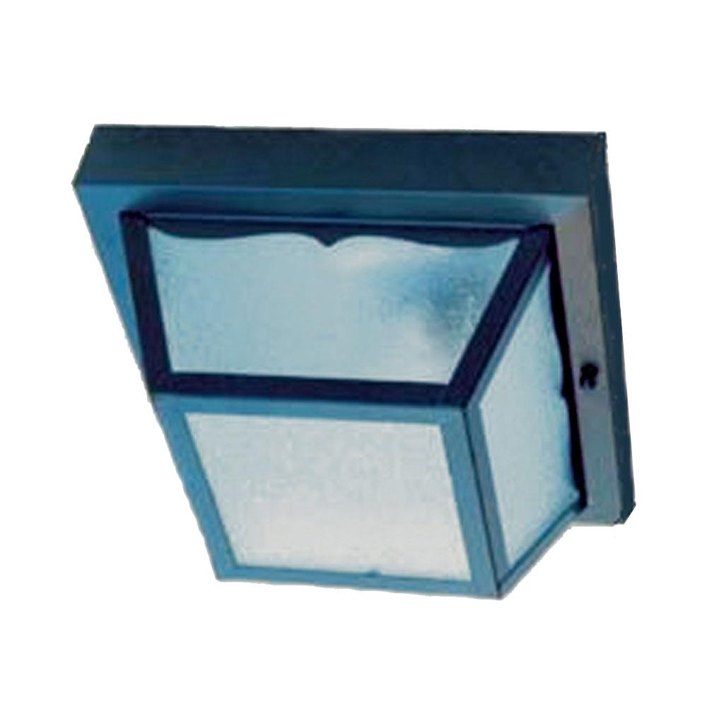 Builder's Choice Collection Ceiling-Mount 1-Light Outdoor Matte Black Light Fixture