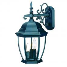  5032BK - Wexford Collection Wall-Mount 3-Light Outdoor Matte Black Light Fixture