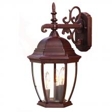  5032BW - Wexford Collection Wall-Mount 3-Light Outdoor Burled Walnut Light Fixture