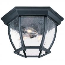  5602BK/SD - Flushmount Collection Ceiling-Mount 3-Light Outdoor Matte Black Light Fixture