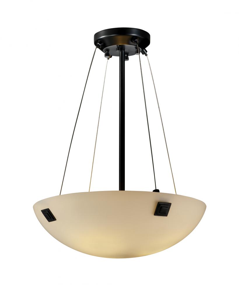 18" LED Pendant Bowl w/ Finials