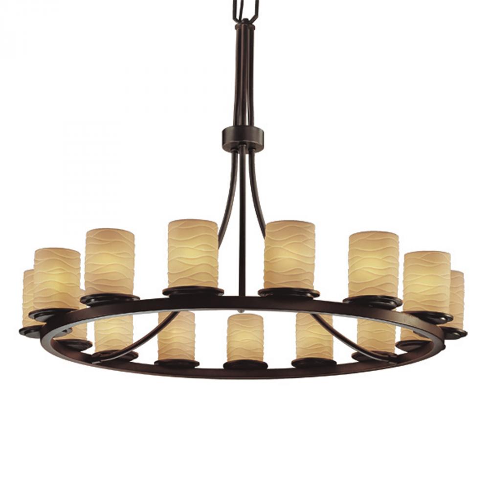 Dakota 15-Light 1-Tier Ring LED Chandelier