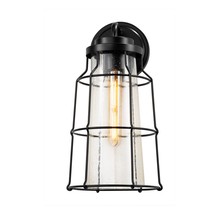  FSN-7684W-SEED-MBLK - Zuma 1-Light Outdoor Wall Sconce