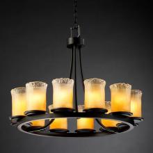  GLA-8768-16-AMBR-DBRZ - Dakota 12-Light Ring Chandelier (Short)