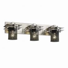  MSH-8173-10-NCKL - Metropolis 3-Light Bath Bar (2 Flat Bars)