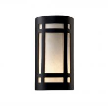 Justice Design Group CER-7495W-CRB-LED1-1000 - Large LED Craftsman Window - Open Top & Bottom (Outdoor)