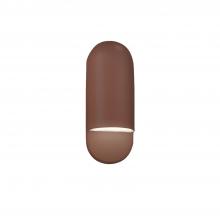 Justice Design Group CER-5620W-CLAY-LED1-1000 - Small ADA Capsule Outdoor LED Wall Sconce