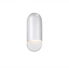 Justice Design Group CER-5620W-WHT-LED1-1000 - Small ADA Capsule Outdoor LED Wall Sconce