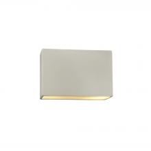 Justice Design Group CER-5640W-MAT-LED1-1000 - Small ADA Rectangle (Outdoor) LED Wall Sconce - Closed Top