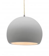  CER-6535-BIS-NCKL-BEIG-TWST - Large Globe 1-Light Pendant