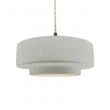  CER-6543-BIS-MBLK-BEIG-TWST - Medium Tier 1-Light Pendant