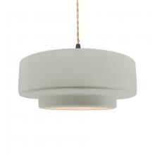  CER-6545-BIS-MBLK-BEIG-TWST - Large Tier 1-Light Pendant