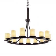  CNDL-8715-14-CREM-DBRZ-LED15-10500 - Dakota 15-Light 1-Tier Ring LED Chandelier